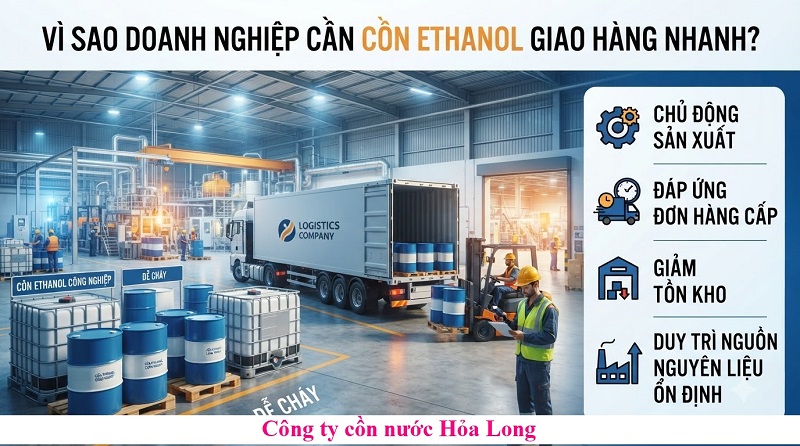Cồn Ethanol Giao Hàng Nhanh – Giải Pháp Cung Ứng Ổn Định Cho Doanh Nghiệp